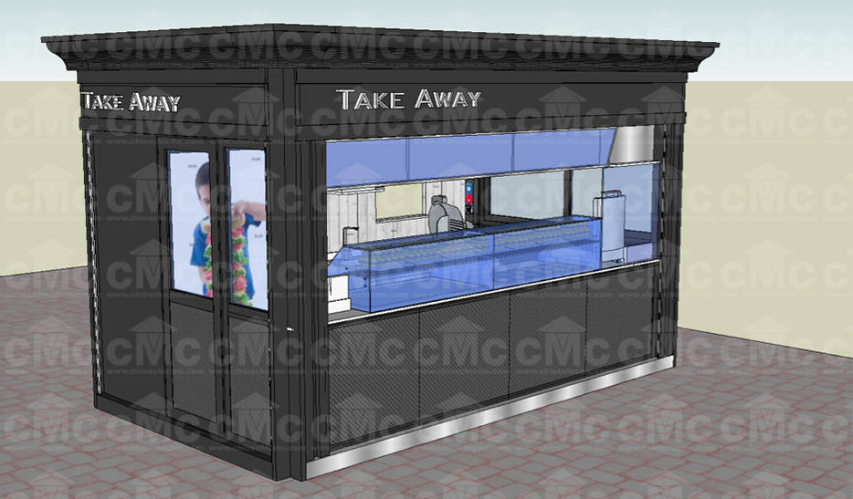 Rendering chiosco bar piadineria